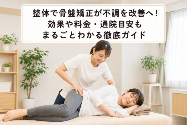 整体で骨盤矯正が不調を改善へ！効果や料金・通院目安もまるごとわかる徹底ガイド