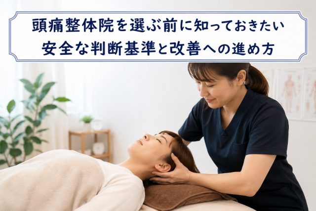 頭痛整体院を選ぶ前に知っておきたい安全な判断基準と改善への進め方