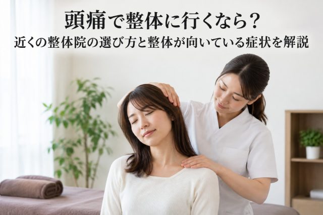 頭痛で整体に行くなら？近くの整体院の選び方と整体が向いている症状を解説